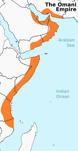 Omani Empire At Its Peak Under Said Bin Sultan - Empire Of Oman (250x483), Png Download