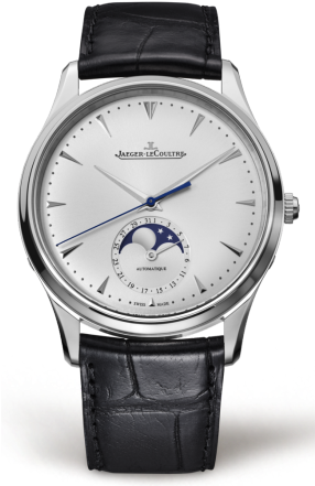 Master Ultra Thin Moon - Jaeger-lecoultre Master Ultra Thin Moon Watch, Silver, (285x450), Png Download