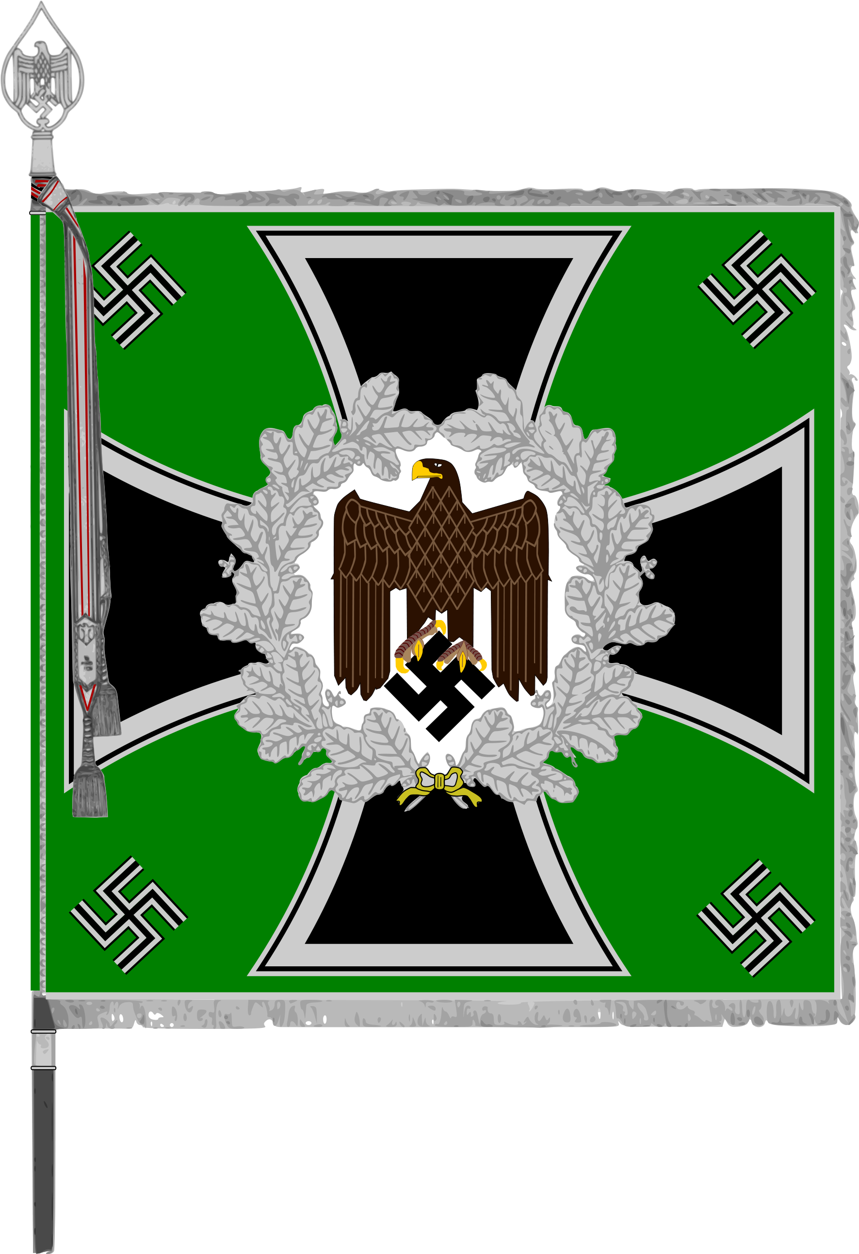 Open - Standarte Der Wehrmacht Regimentsfahne (2000x2824), Png Download