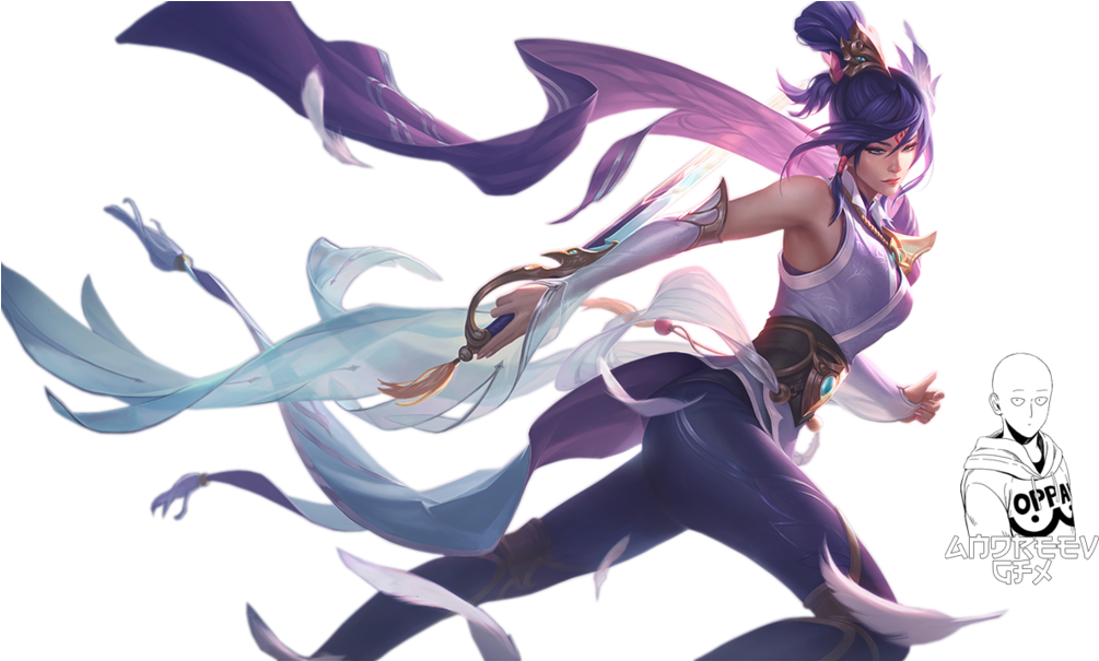 Soaring Sword Fiora-render By Andreevgfx Fun Art, Cool - Soaring Sword Fiora Splash Art (1024x604), Png Download