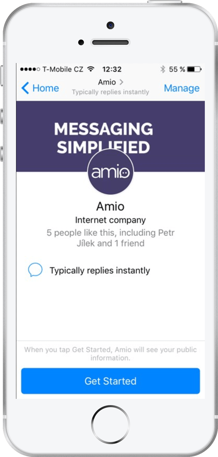 Get Started Button On Conversation Start - Get Started Button Facebook Messenger (909x1731), Png Download