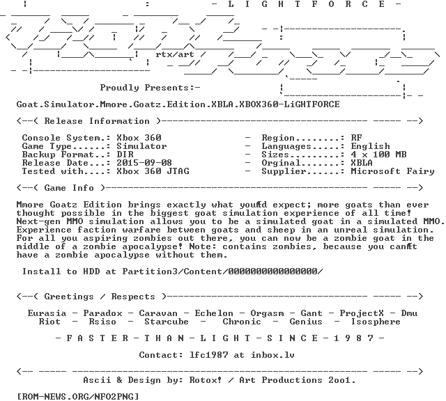 Goat - Simulator - Mmore - Goatz - Edition - Xbla - - Reversion Of Rights Agreement (640x576), Png Download