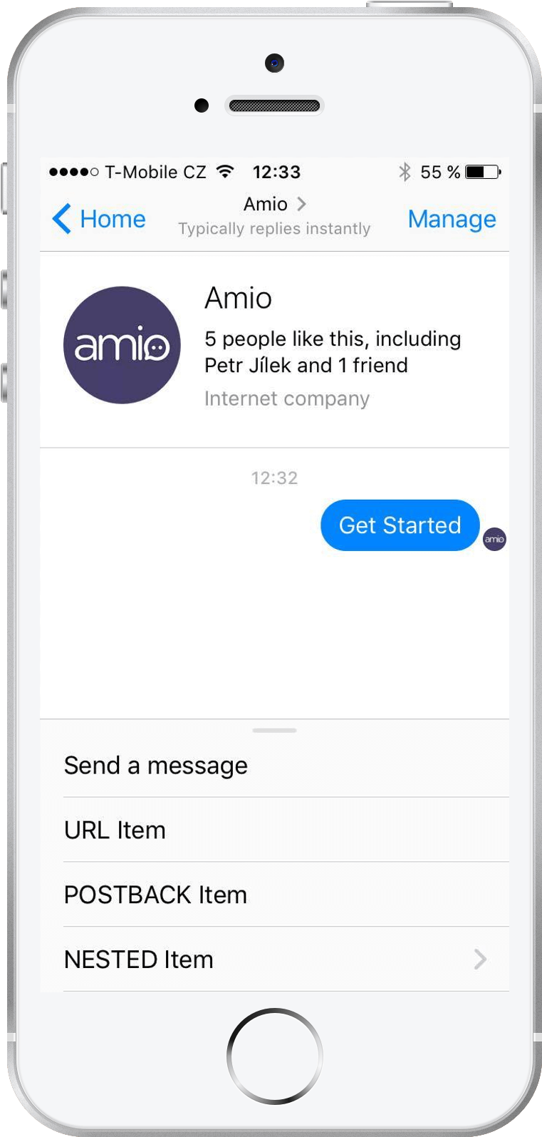 Menu In Facebook Messenger - Facebook Messenger Tags Message (909x1731), Png Download