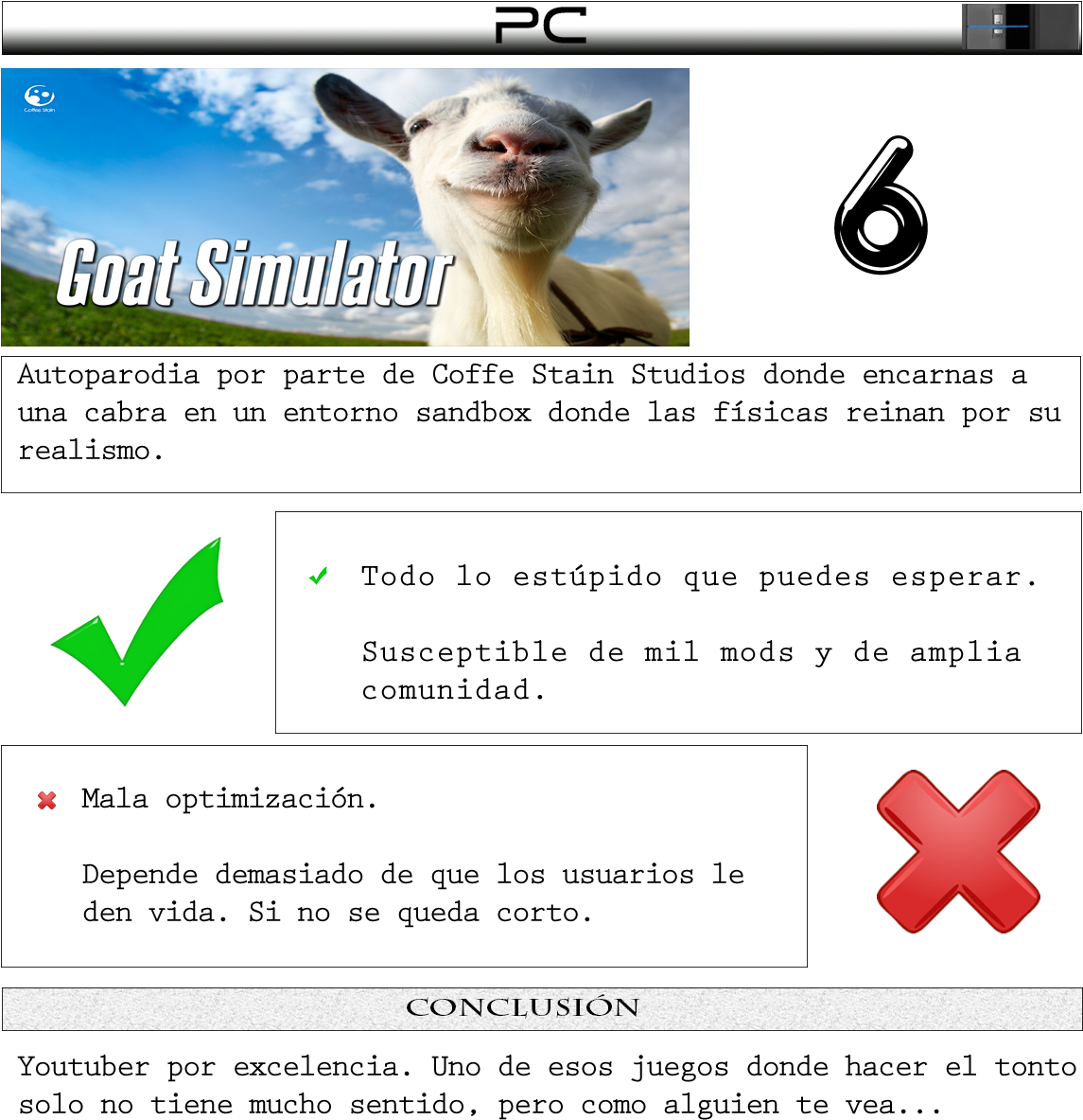 Y Digo Estúpido En El Buen Sentido De La Palabra - Game Cheap Goat Simulator (pc) (1169x1270), Png Download
