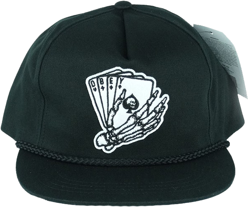 Obey Blackjack Snapback Black - Obey - Blackjack Kšiltovka Modrá (1024x1024), Png Download