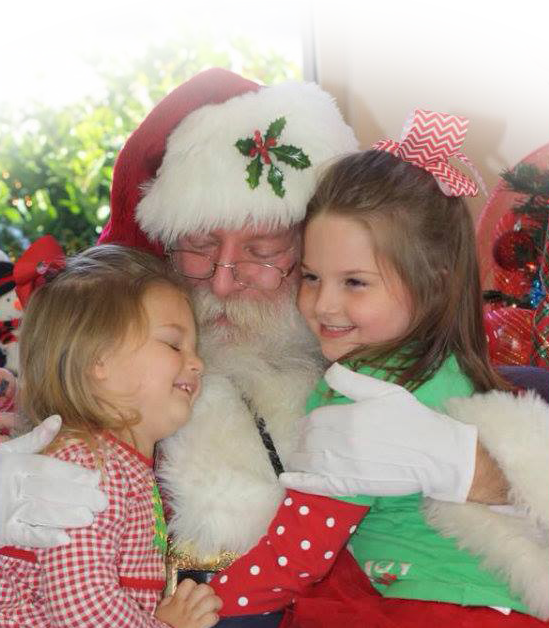 Santa-hugging - Toddler (549x628), Png Download