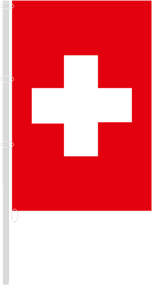 Vertical Flag With Carabiners - Swiss Flag Vertical (320x591), Png Download