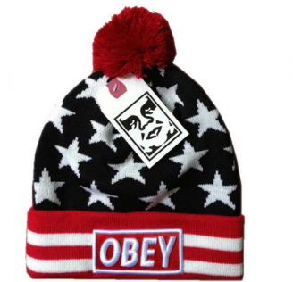 Obey Box Logo Stars Beanie States 1 - Obey Usa Beanie (600x315), Png Download