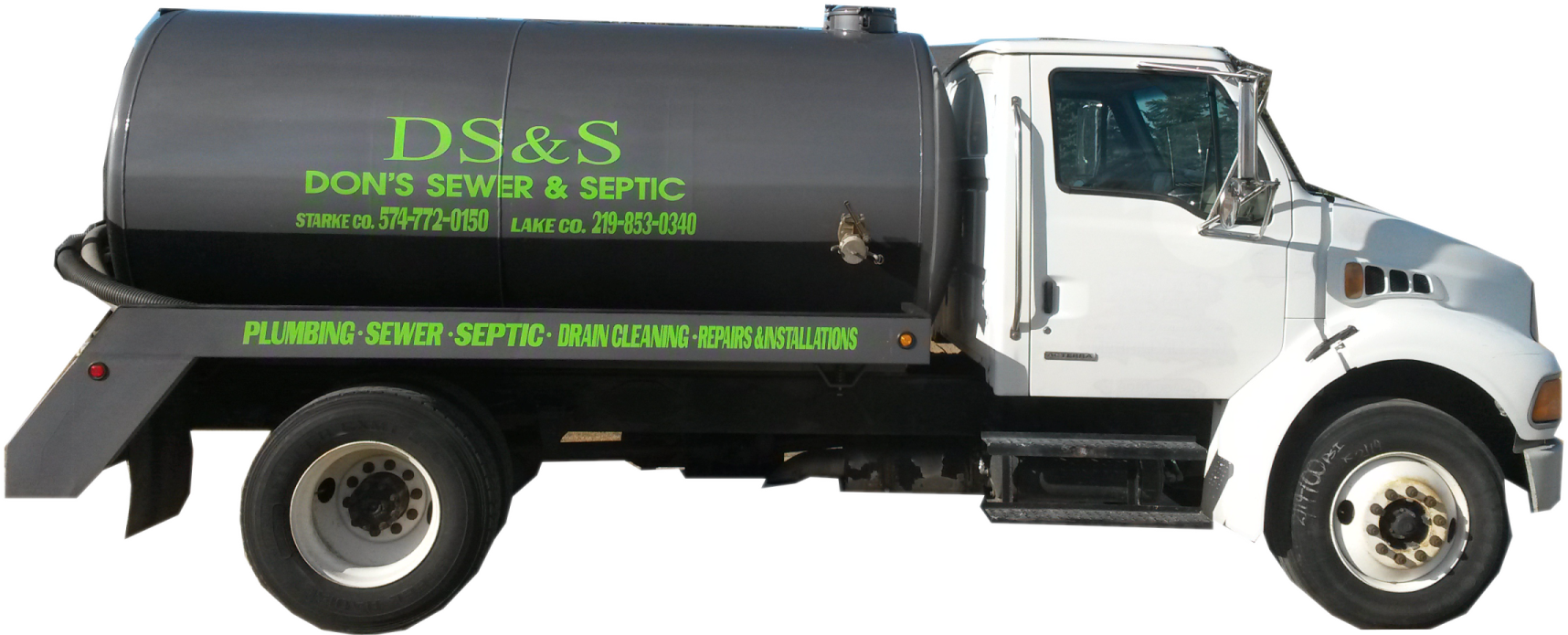Truck - Septic Tank (1716x695), Png Download