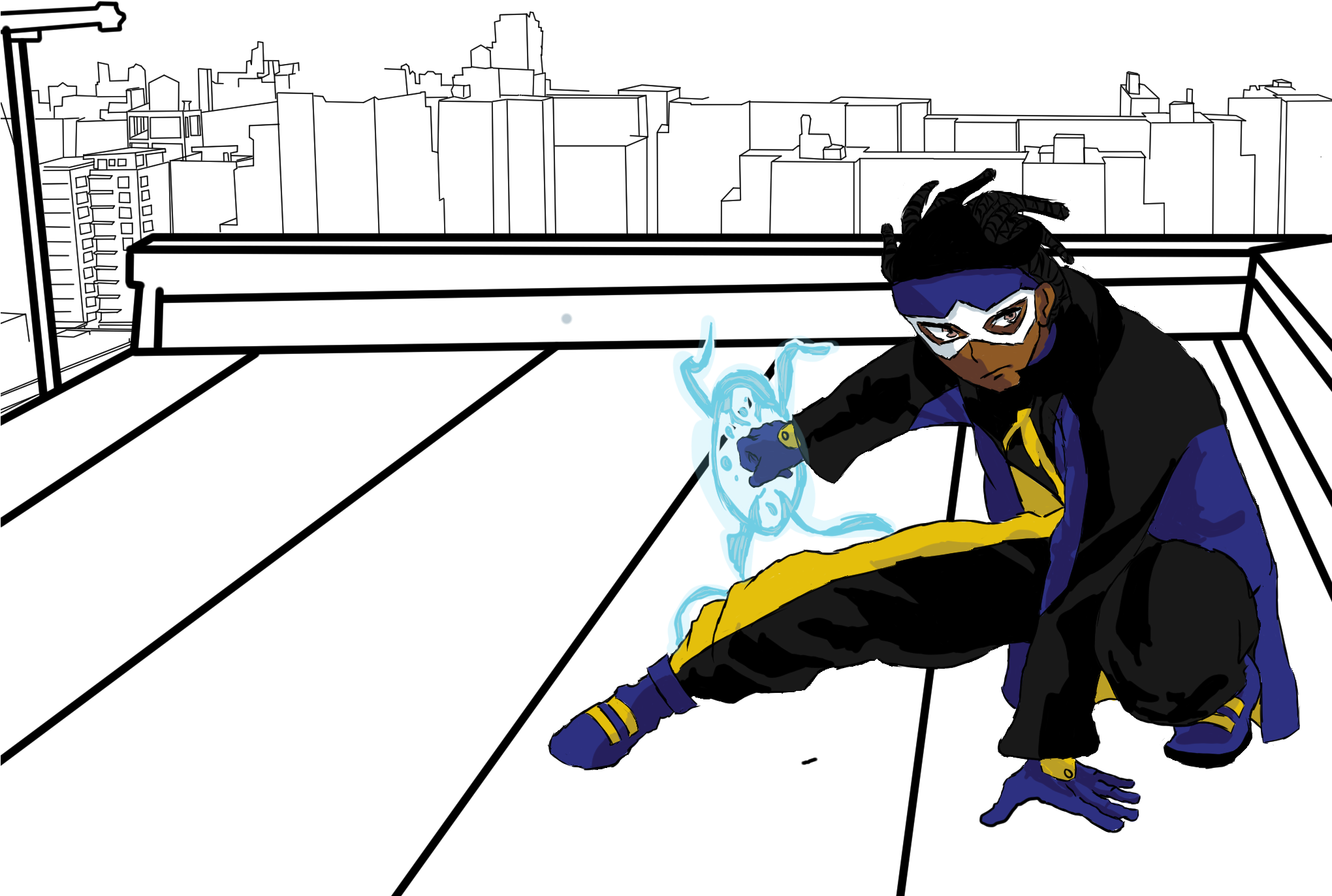 A Little Static Shock Fan Art - Fan Art (2039x1447), Png Download