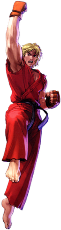 Ken Masters - Ken Street Fighter Uppercut (300x801), Png Download