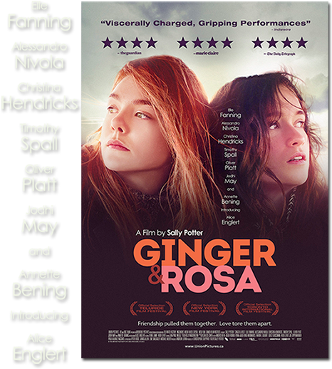 Ginger And Rosa, A Film By Sally Potter Starring Elle - Ginger & Rosa (475x525), Png Download