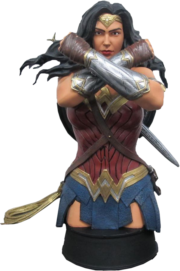 Wonder Woman Movie Wonder Woman Mini Bust - Wonder Woman Comic Movie (599x899), Png Download