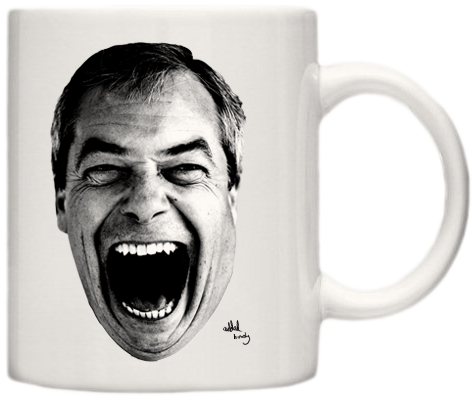 Image Of Grinning Nigel Farage Mug - Mug (570x460), Png Download