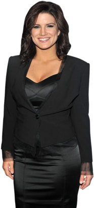 Mma Fighter Gina Carano On Haywire, Kissing Michael - Gina Carano (330x412), Png Download