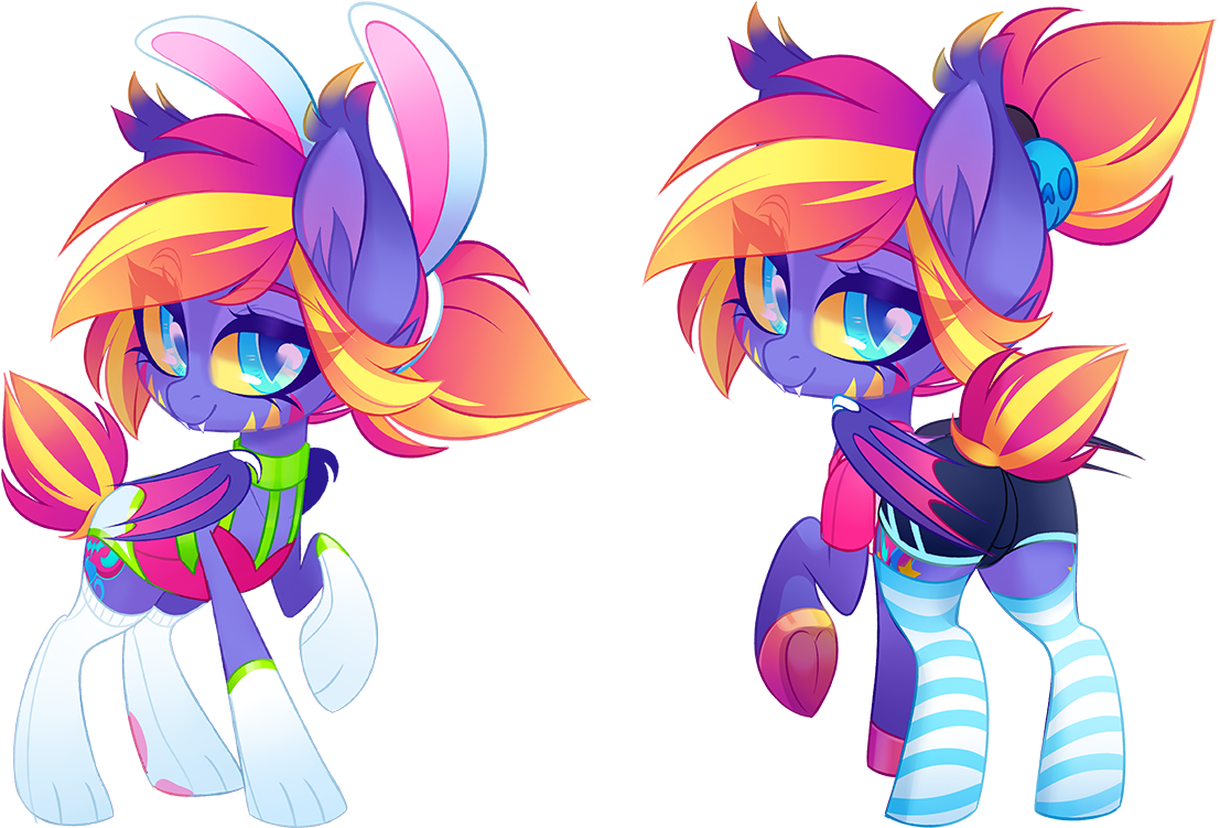 Zombie, Bat Pony, Bat Pony Oc, Bedroom Eyes, Bunny - Cartoon (1200x750), Png Download