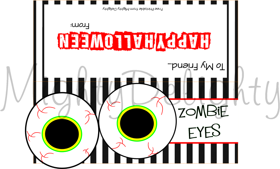 Zombie Eye Printable Pic - Circle (1000x559), Png Download