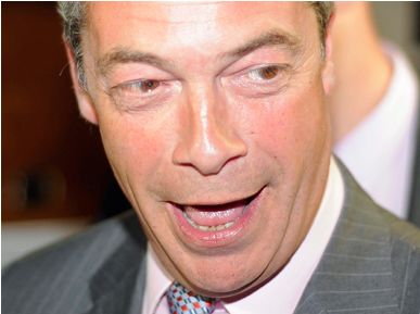 Nigel Farage - Close-up (582x288), Png Download