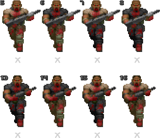 Doom Zombie Variants Sprite (520x500), Png Download