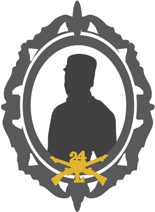 Cameo Style Silhouette Of A Soldier With Company L, - Soldier (340x415), Png Download
