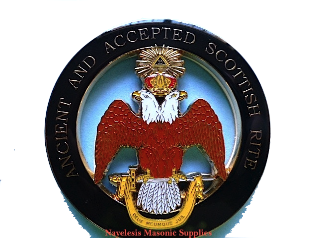 33rd Degree Wings Down Quality Auto Cut Out Emblem - Emblem (640x480), Png Download