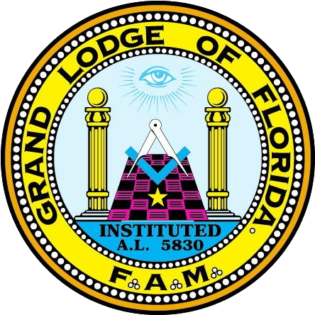 Local Masonic Links - Grand Lodge Of Florida Seal (452x449), Png Download