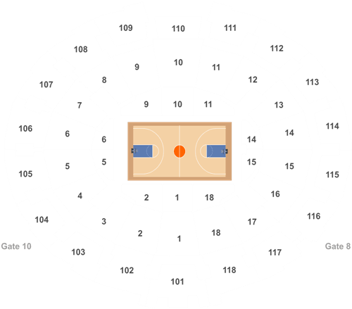 Duke Blue Devils Tickets At Purcell Pavilion At Joyce - University Of Notre Dame (525x444), Png Download