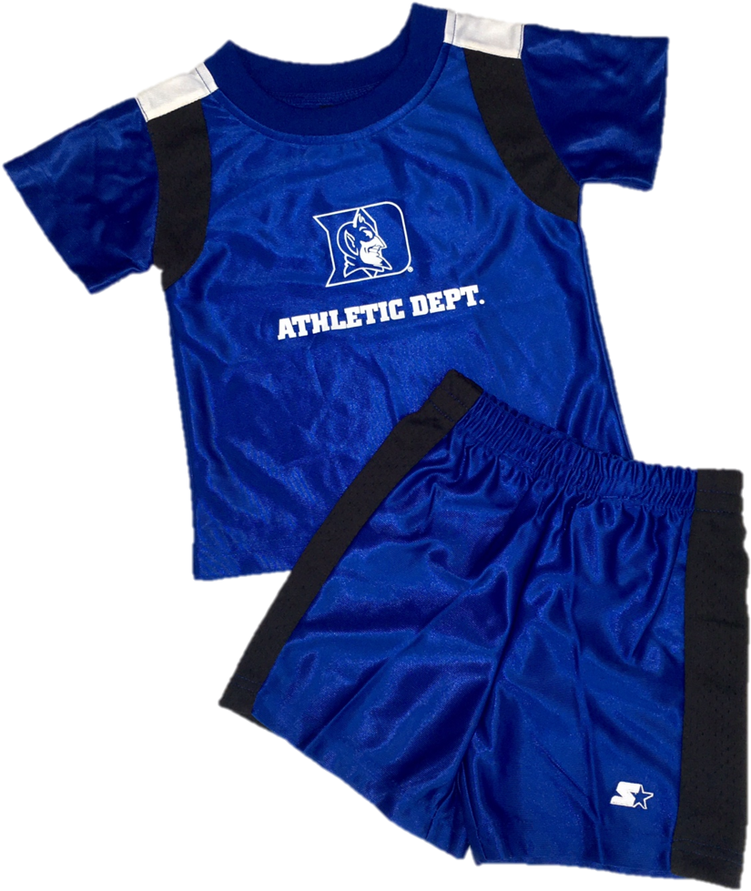 Ncaa Duke Blue Devils Toddler Shirt & Shorts 2 Piece - Sports Jersey (845x1024), Png Download