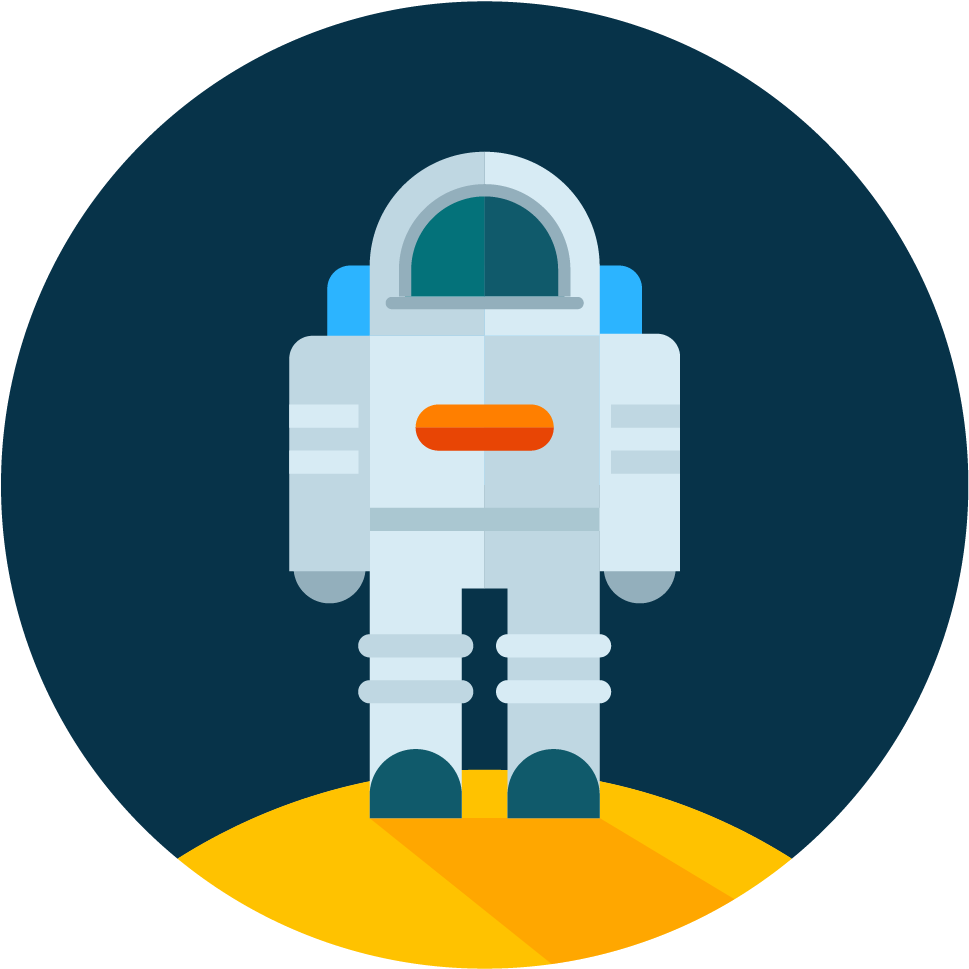 Astronaut Moon Icon Vector - Icon (1025x1024), Png Download
