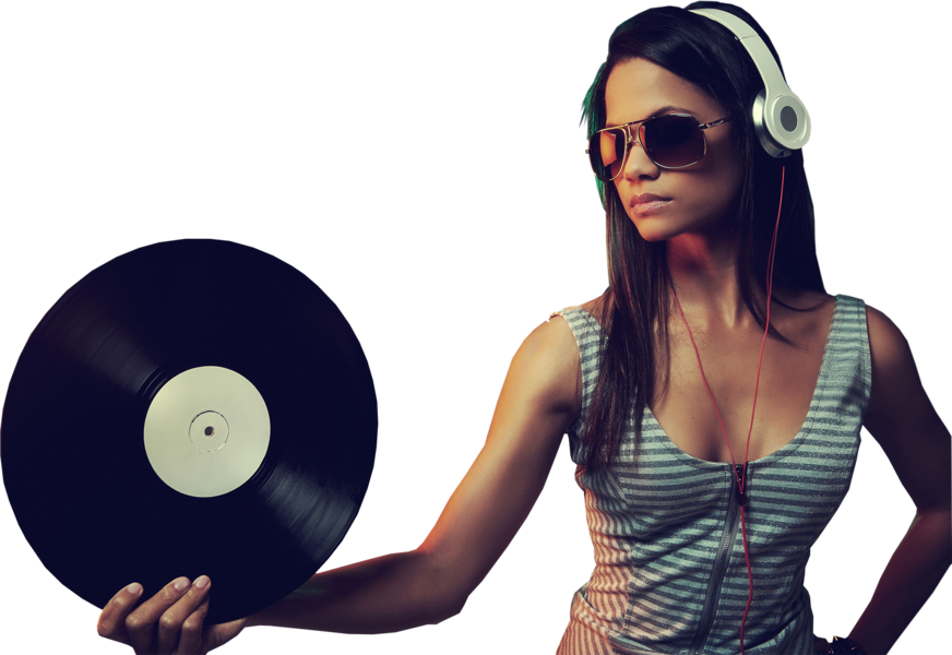 Dj Girl Png (872x600), Png Download