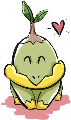 Turtwig Sketch - Cartoon (400x331), Png Download