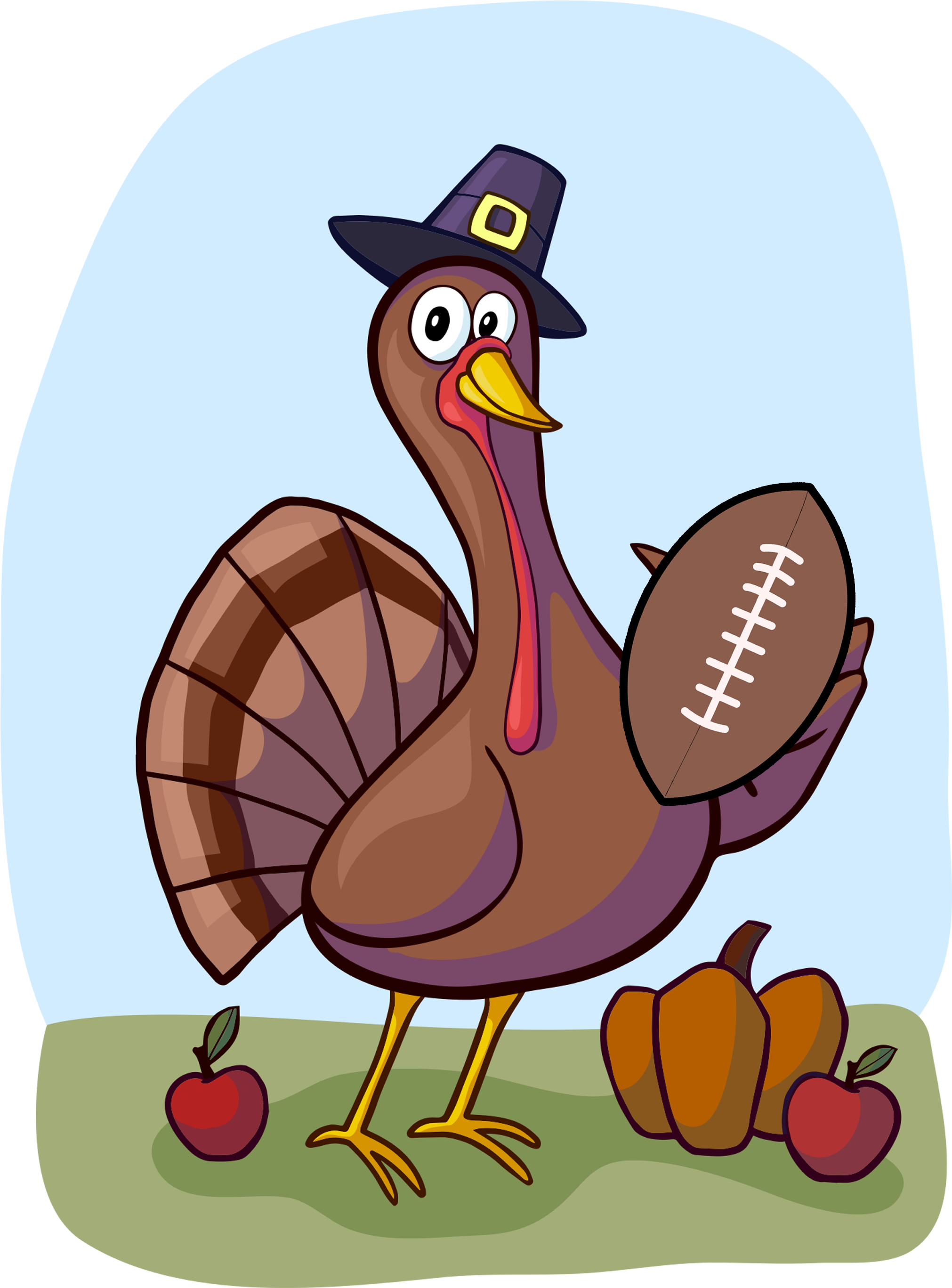 Football Turkey - Turkey With Thumbs Up (2550x3300), Png Download