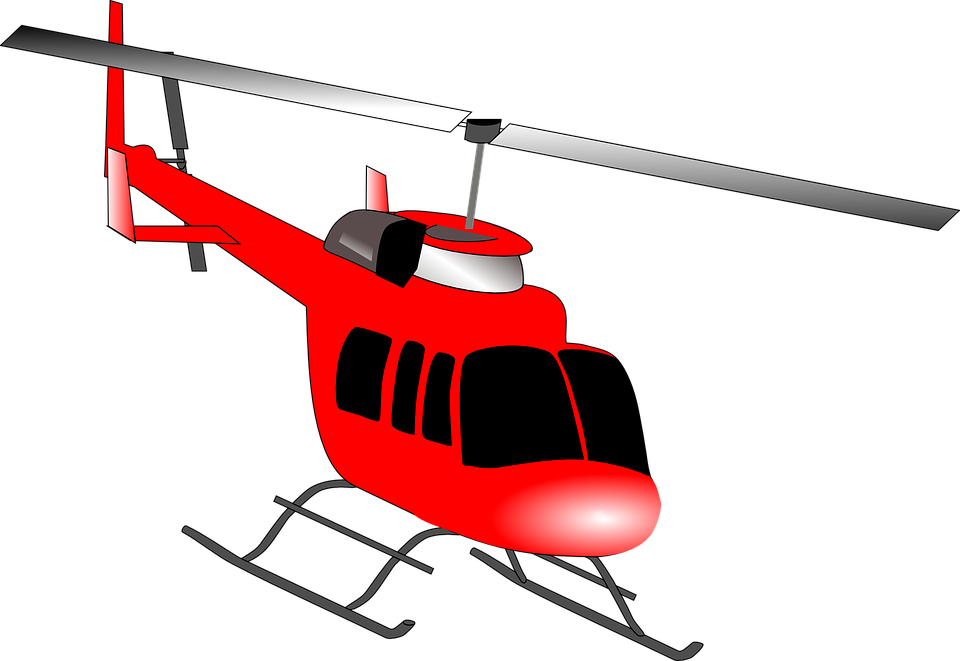 Red Helicopter Png Free Download - Helicopter Clipart (960x661), Png Download