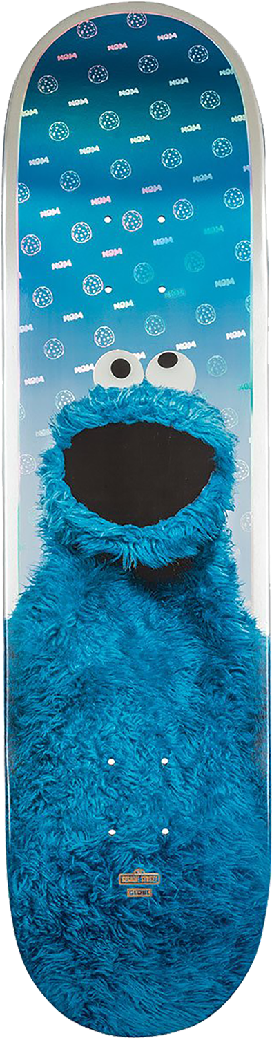 Globe Sesame Street Cookie Monster Deck-8 - Cookie Monster Skateboard (1500x1500), Png Download