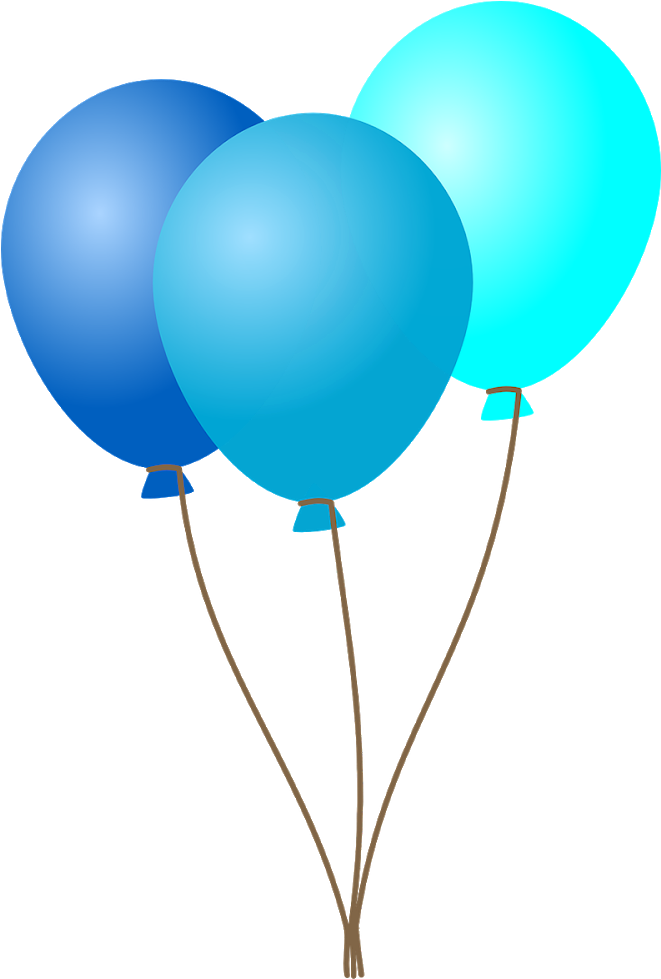 Png - Blue Balloons Clip Art (1600x1067), Png Download