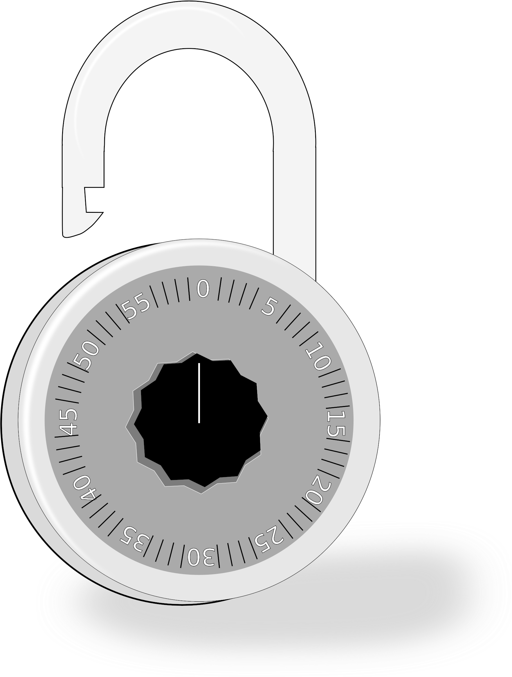 Big Image - Combination Lock (1763x2400), Png Download