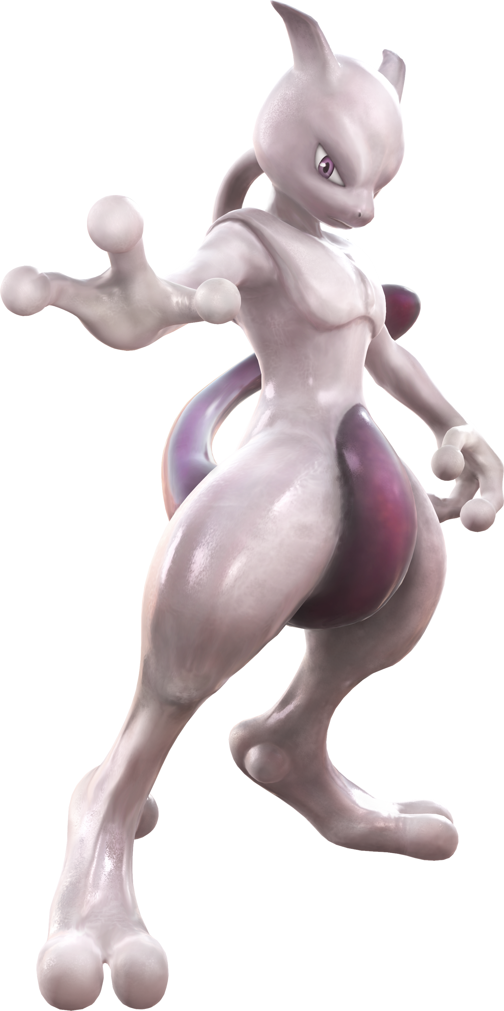 Mewtwo Transparent Pokemon Go - Mewtwo Pokken Tournament Dx (1656x3323), Png Download