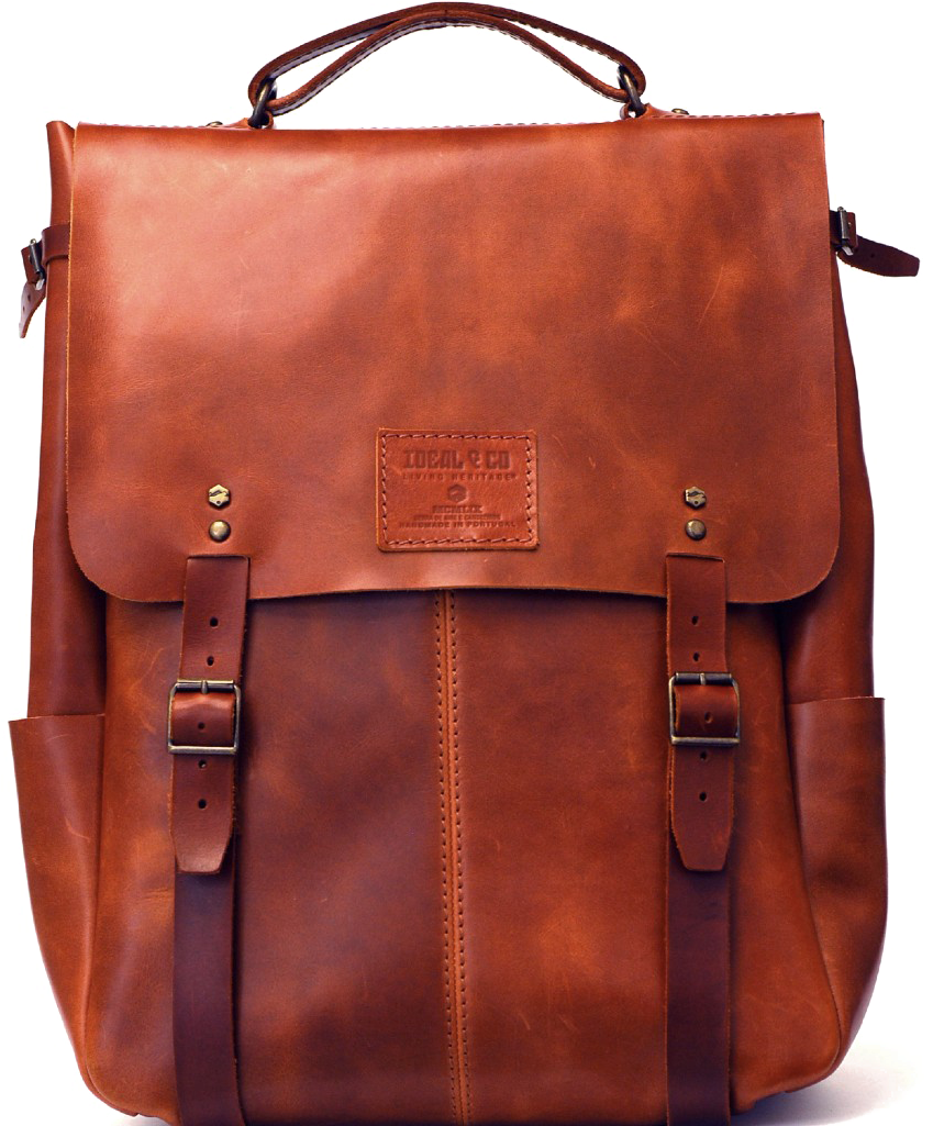 Brown Leather Backpack Png Image (1024x1024), Png Download