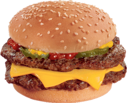 Cheeseburger Gif (413x335), Png Download