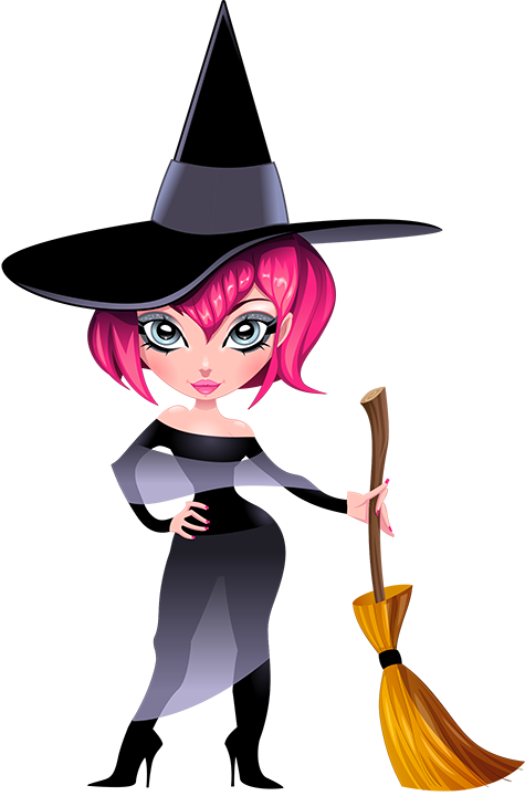 Feet Clipart Witch - Funny Witch (475x720), Png Download