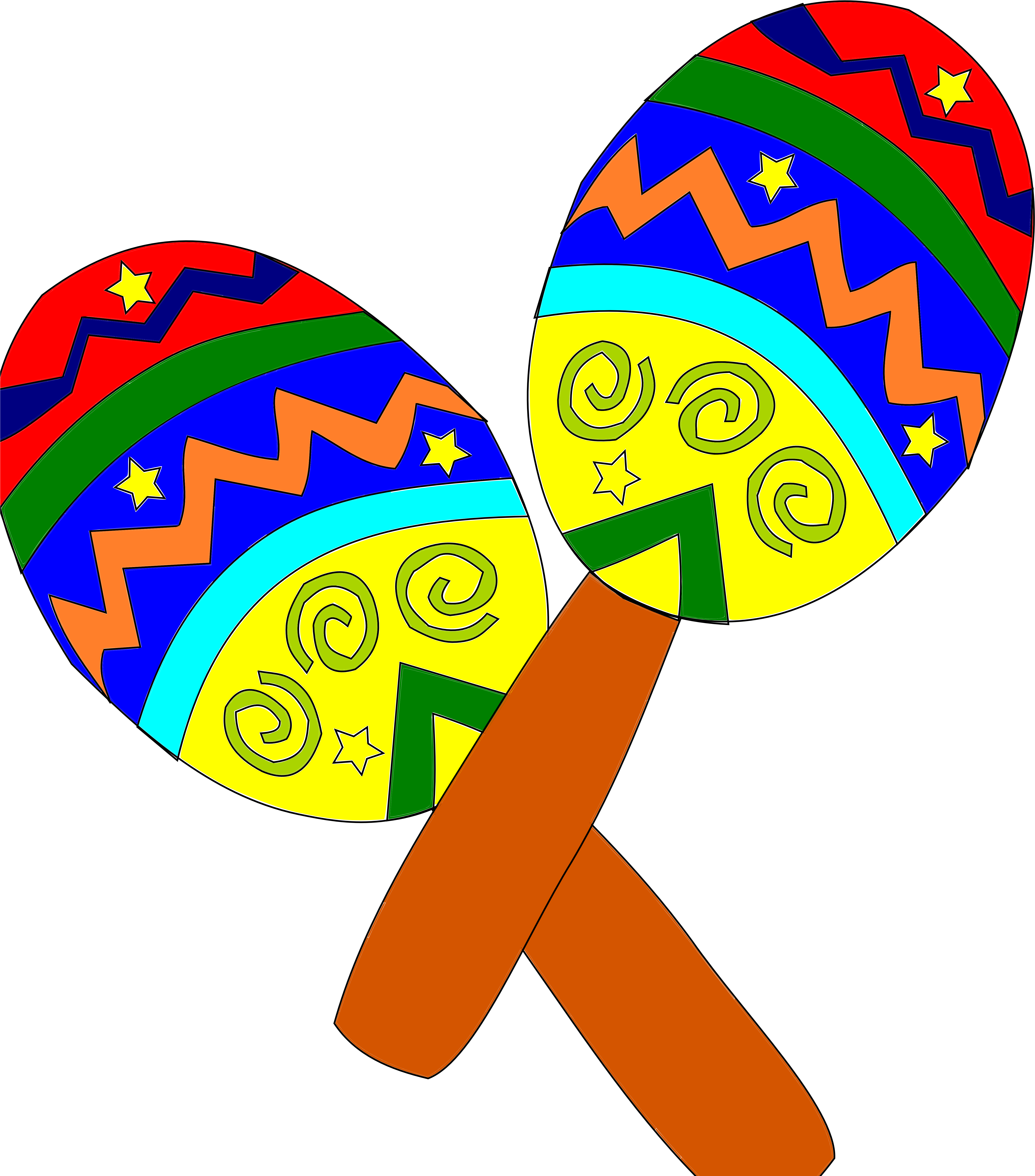 Sombrero - Maracas Clipart (5555x6323), Png Download