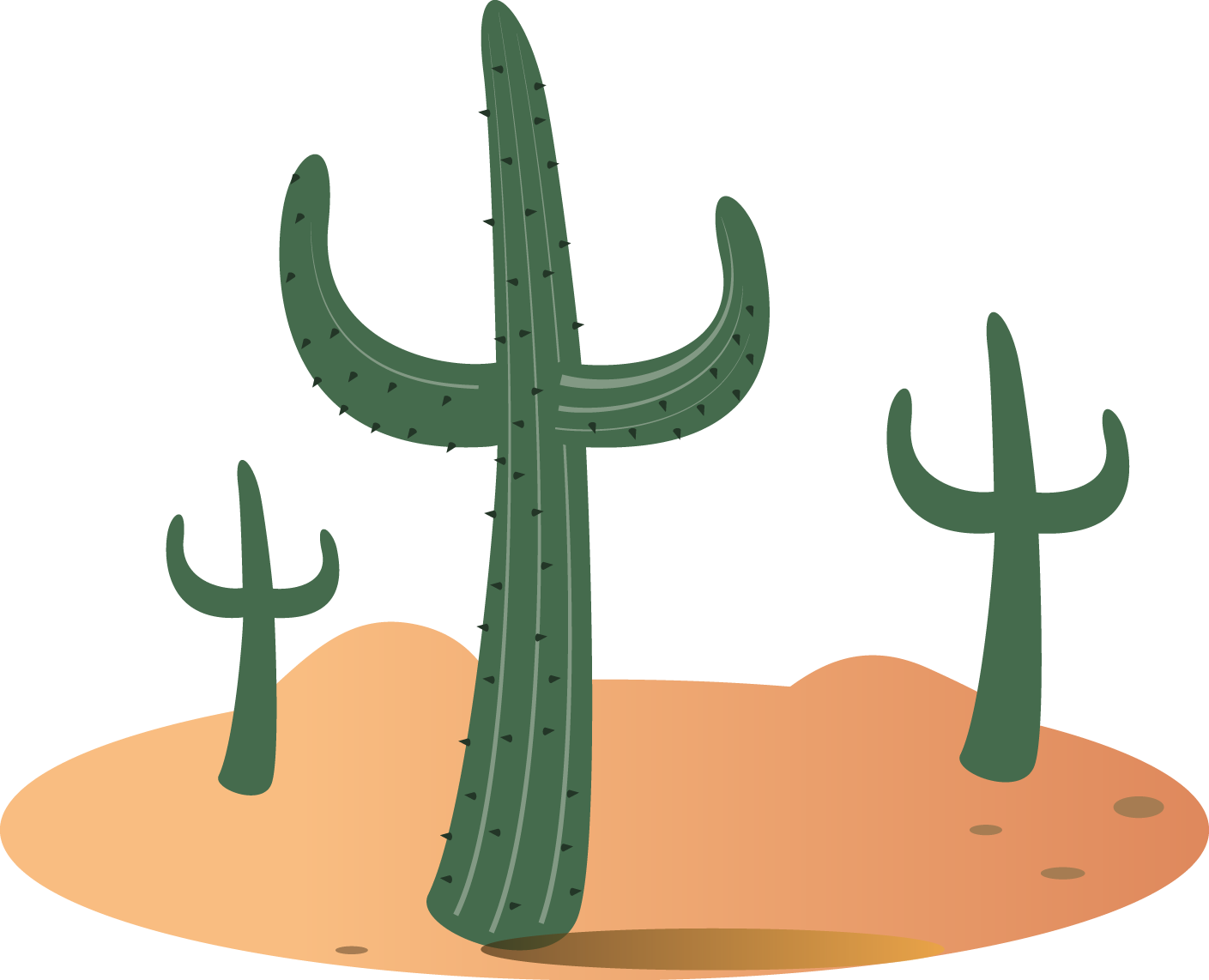 Gobi Desert Sahara Sonoran Desert Cactaceae - Cactus Desert Png (1409x1142), Png Download
