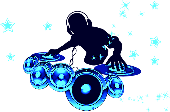 Dj Night - Dj Blanco Y Negro (594x393), Png Download