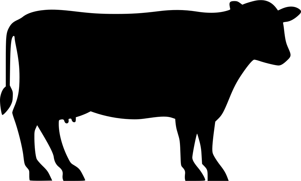 Dairy Cow Svg Png Icon Free Download - Cow Silhouette Png (980x592), Png Download