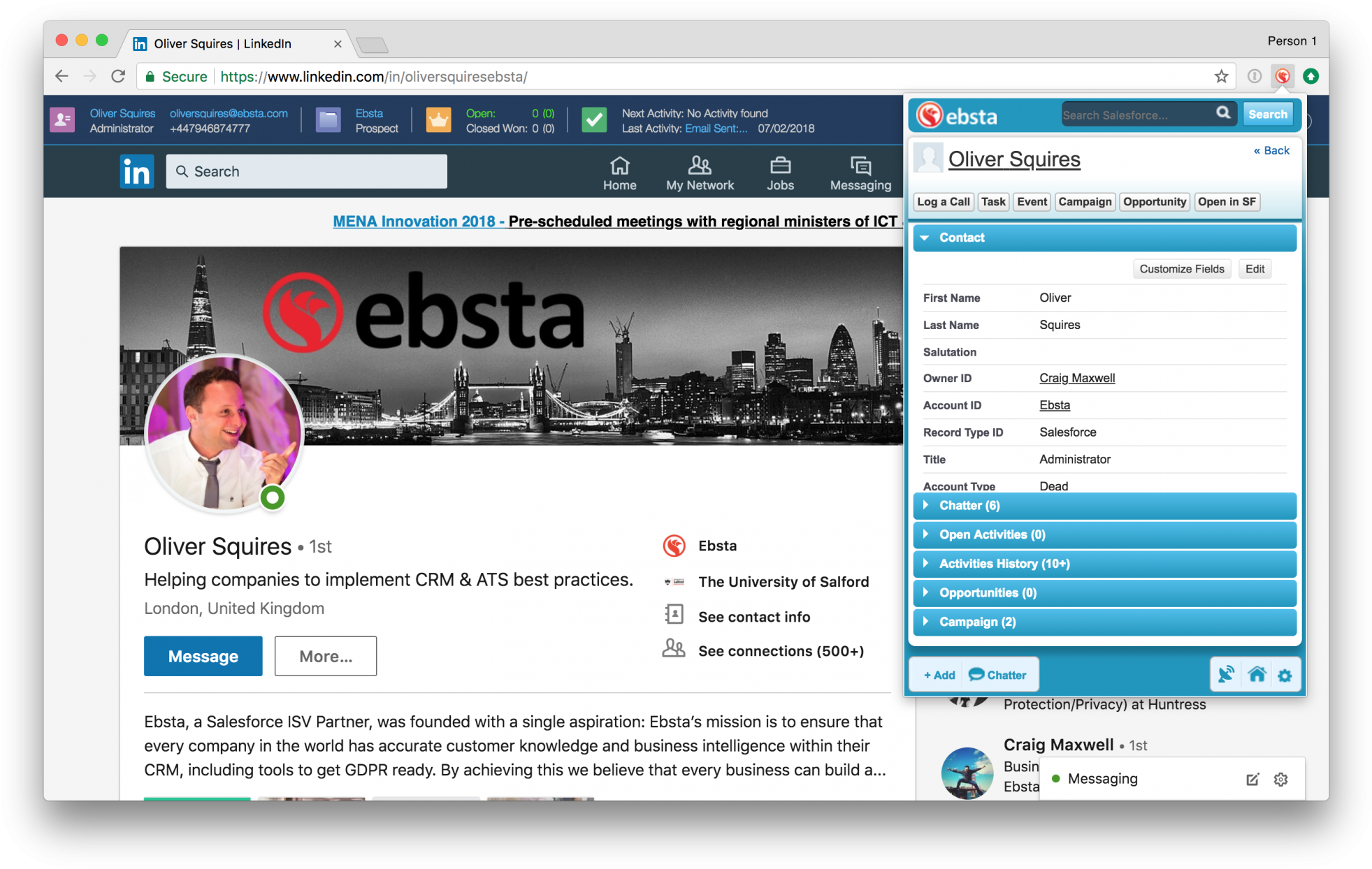 Linkedin Integration For Salesforce - Linkedin (2000x1277), Png Download