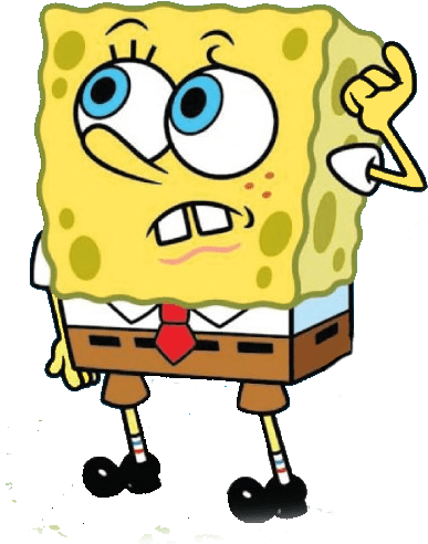 Spongebob Jellyfish Png - Spongebob Confused Png (391x536), Png Download
