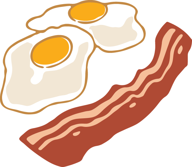 Image Free Download Eggs Clipart - Bacon And Eggs (648x562), Png Download