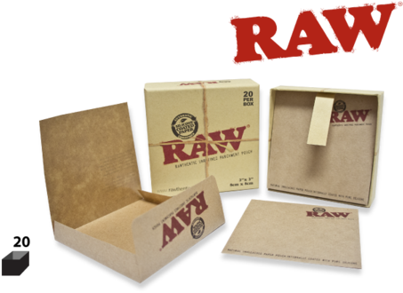 Raw Parchment Pouches 3'' - Raw Papers (480x360), Png Download