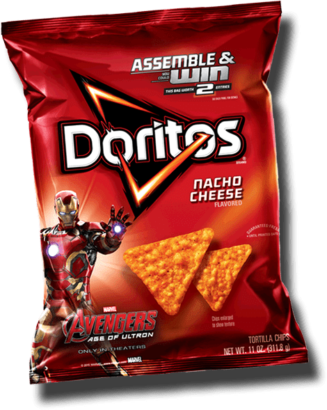 Doritos Nacho Cheese Avengers Png - Doritos Nacho Cheese Flavored Tortilla Chips 9.75 Ounce (470x589), Png Download