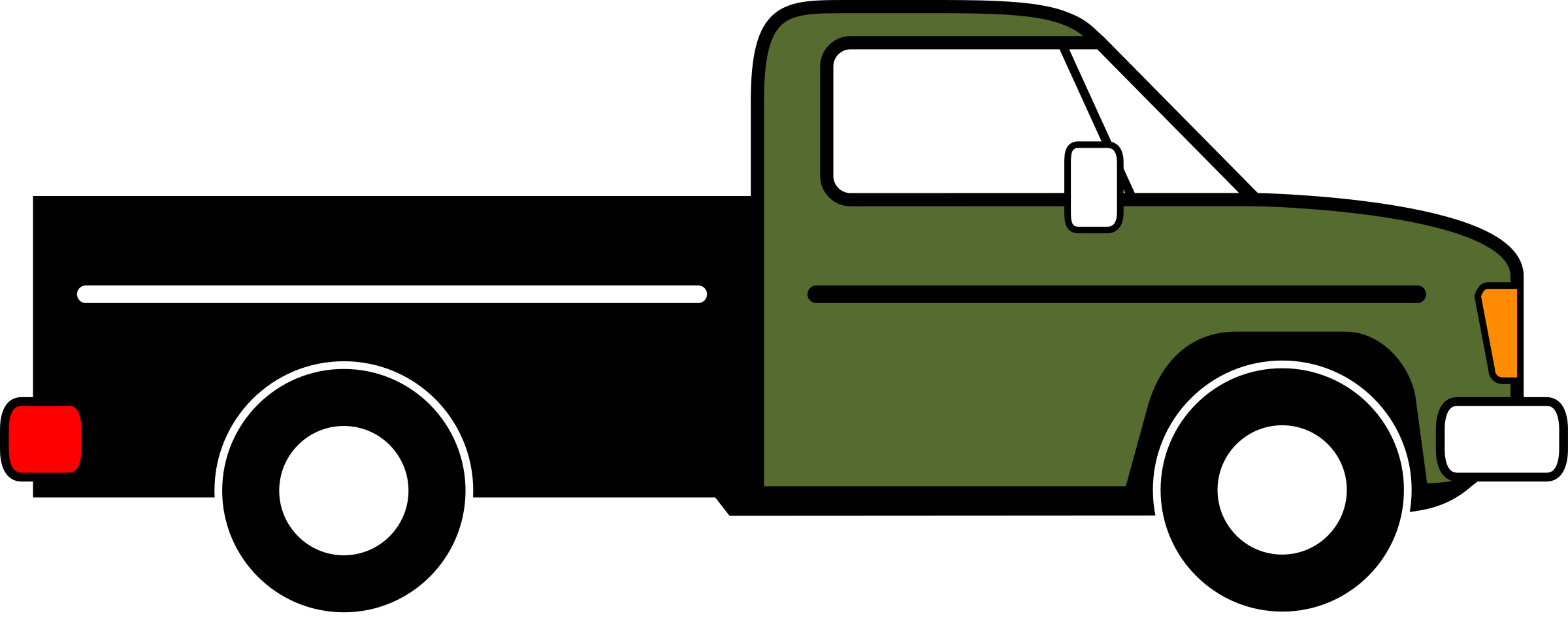 Clipart Freeuse Library Collection Of High Best Clip - Pick Up Truck Clip Art (2400x949), Png Download